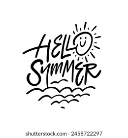 A creative summery design featuring a sun and waves, perfect for a Brands logo, Artwork, or Event graphics. Embrace the season with this vibrant pattern in your.