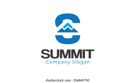 Creative Summit S Letter Mountain Logo Design Illustration