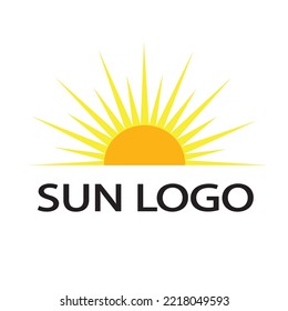 diseño creativo del logotipo abstracto del sol