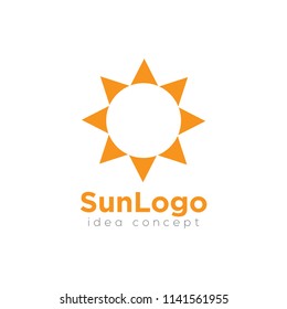 Creative Sun Concept Logo Design Template