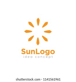 Creative Sun Concept Logo Design Template