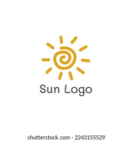 Plantilla de diseño de logotipo de Sun Concept Creativo