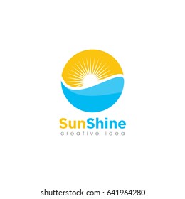 Creative Sun Concept Logo Design Template