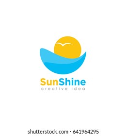 Creative Sun Concept Logo Design Template