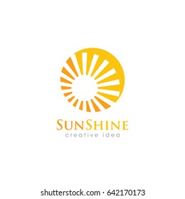 Creative Sun Concept Logo Design Template