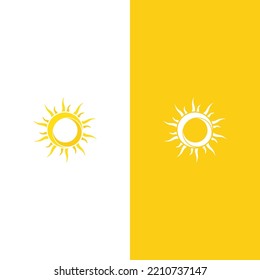 Creative sun concept logo illustration design template