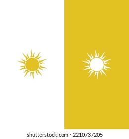 Creative sun concept logo illustration design template