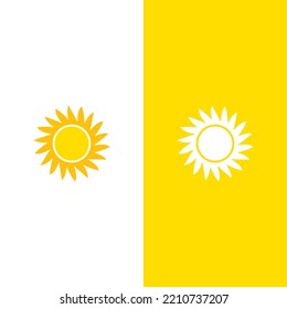 Creative sun concept logo illustration design template