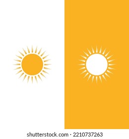 Creative sun concept logo illustration design template