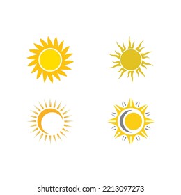 Creative sun concept logo illustration design template