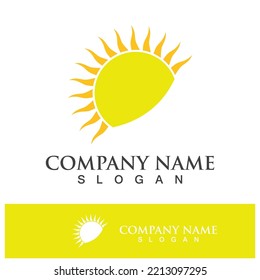 plantilla de diseño de ilustración de logotipo de concepto de sol creativo