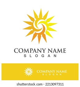 plantilla de diseño de ilustración de logotipo de concepto de sol creativo