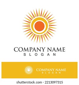 plantilla de diseño de ilustración de logotipo de concepto de sol creativo