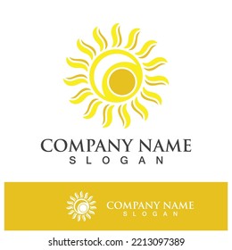 plantilla de diseño de ilustración de logotipo de concepto de sol creativo