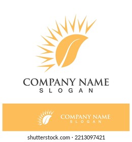 plantilla de diseño de ilustración de logotipo de concepto de sol creativo