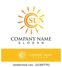 plantilla de diseño de ilustración de logotipo de concepto de sol creativo