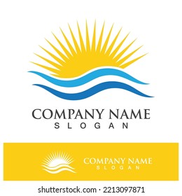 plantilla de diseño de ilustración de logotipo de concepto de sol creativo