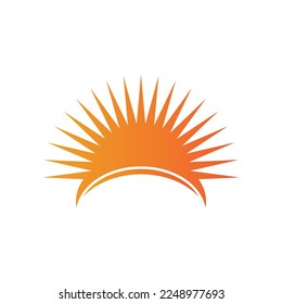 Creative sun concept logo illustration design template