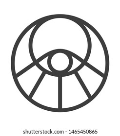 Creative sun eyes linear premium logo icon design - vector
