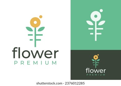 Flor creativa Flor Flor Flor Hojas de hojas Naturaleza de la valla Flor Natural Flourier Jardín Diseño Plantilla de promoción de marca