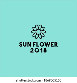 Creative sun flower logo design