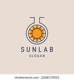 Creative Sun Lab abstract logo design template Vector illustration