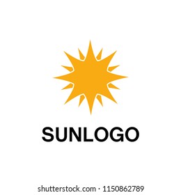 creative sun logo design template