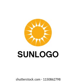 creative sun logo design template