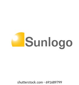 creative sun logo template