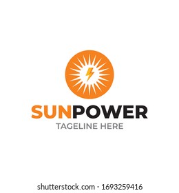 Creative sun set concept vector logo design
