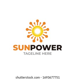 Creative sun set concept vector logo design
