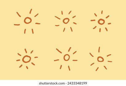 Creative Sun Sketches Vector Collection