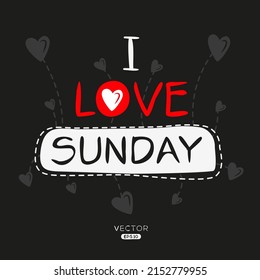 Creative Sunday text, Can be used for stickers and tags, T-shirts, invitations, vector illustration.