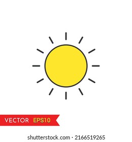 Creative Sunny day button icon vector