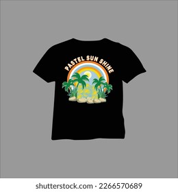 Creative sunshine T-shirt design vector files.