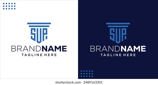 Creative SUP Pillar Law Logo, Design Inspiration, Illustration, Vector