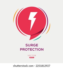 Creative (Surge Protection) Icon, Vector sign.