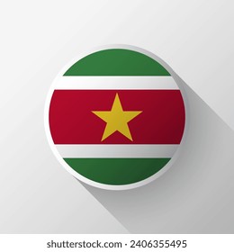Creative Suriname Flag Circle Badge