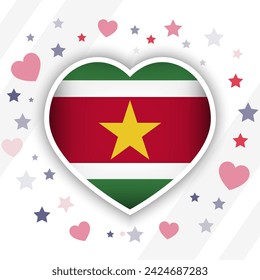 Creative Suriname Flag Heart Icon