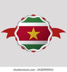 Creative Suriname Flag Sticker Emblem