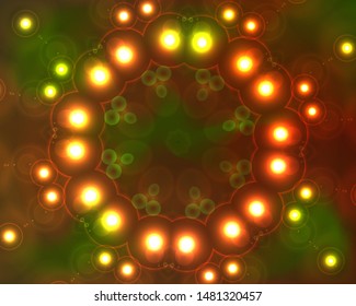 Creative surreal illusive vector green background for design like a drug trip, surrealistic hallucination, crazy cover. Modern psychedelic trendy fantastic art, kaleidoscopic optical illusion.