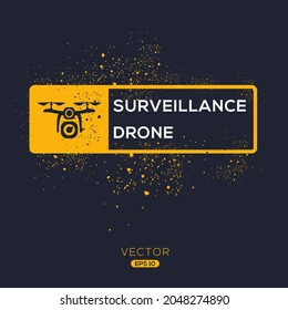Icono creativo (dron de vigilancia),Signo vectorial.