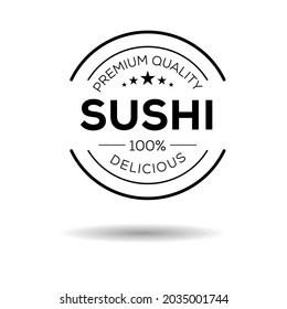 Creative (Sushi) logo template, Sushi sticker, vector illustration.