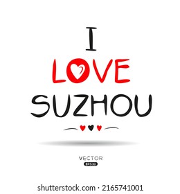 Creative Suzhou text, Can be used for stickers and tags, T-shirts, invitations, vector illustration.