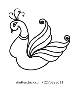 Creative swan logo and symbol flat icon vector.