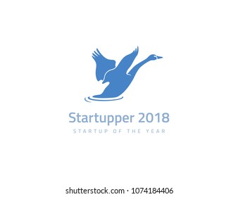 Creative swan vector logo design. Duck Vector sign. Logotype symbols