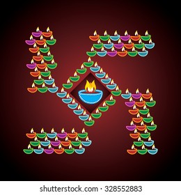 creative swastika created with lamp concept vector illustration