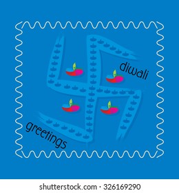 creative swastika symbol with lamp vector 