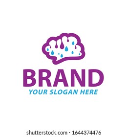 Diseño de logotipo de cerebro sueco creativo, vector