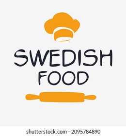 Creative (Swedish food) logo, sticker, badge, label, vector illustration.